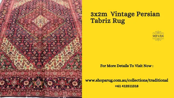 3x2m Persian Tabriz Rug