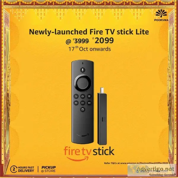 Amazon Fire TV Stick Lite With Alexa Voice Remote Lite (Black)