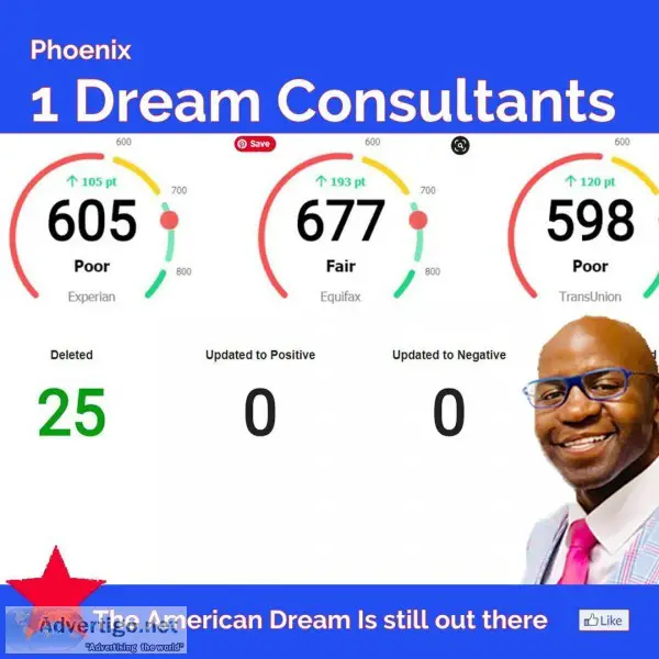 FREE EVALUATION LET 1 DREAM CONSULTANTS HELP YOU FIX YOUR CREDIT