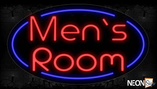 Men&rsquoS Room With Broken Circle Border Neon Sign