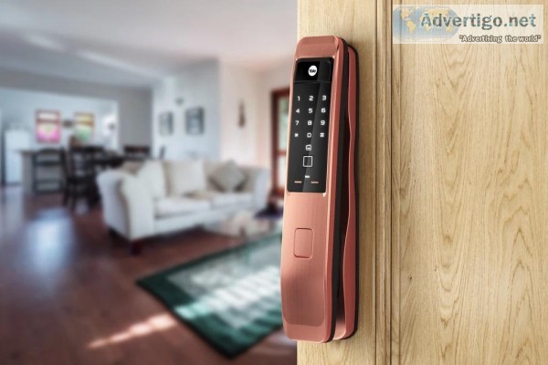 Yale YMI-70 Red Bronze - push and pull Digital Door Lock For Sma
