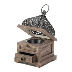 SMALL FLIP-TOP WOODEN LANTERN   10018059