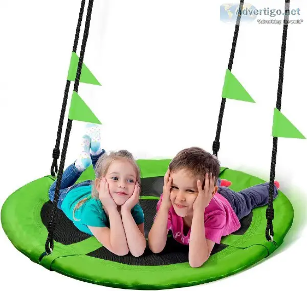 PACEARTH 40 Inch Saucer Tree Swing Flying 660lb Weight Capacity 