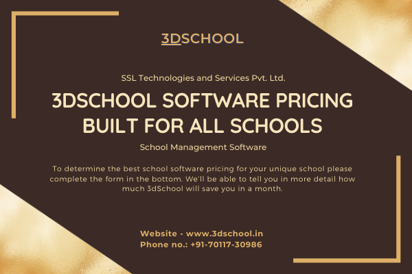 School Management Software Pricing - 3dschool