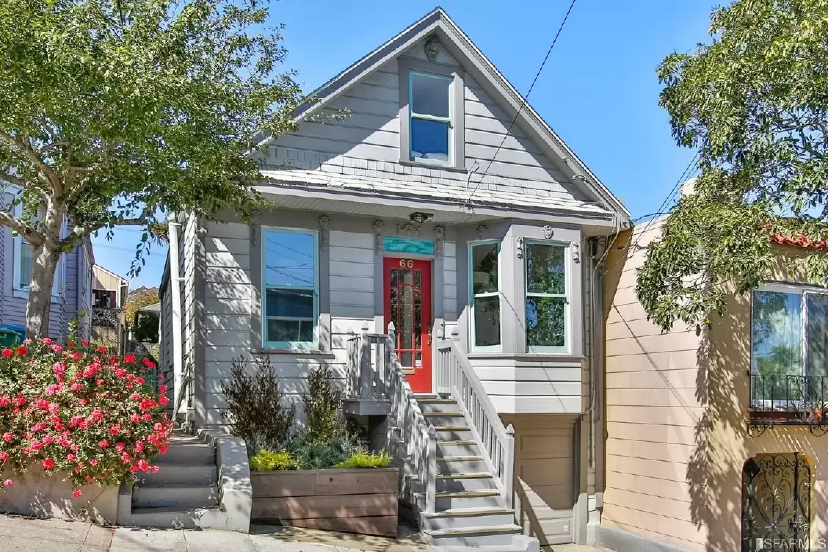 Perched on a lovely and desirable Bernal Heights block