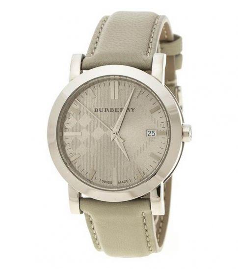 BURBERRY Beige Heritage Check Dial Watch at Darveys