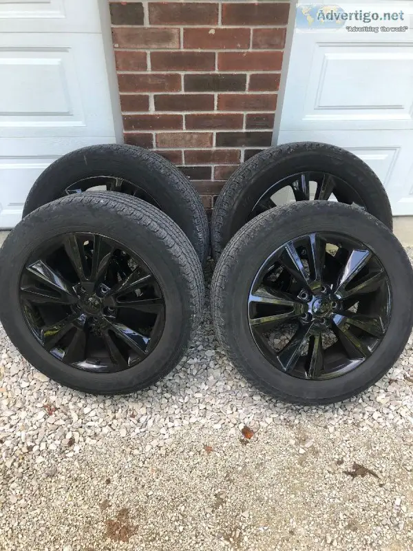20" black wheels and tires