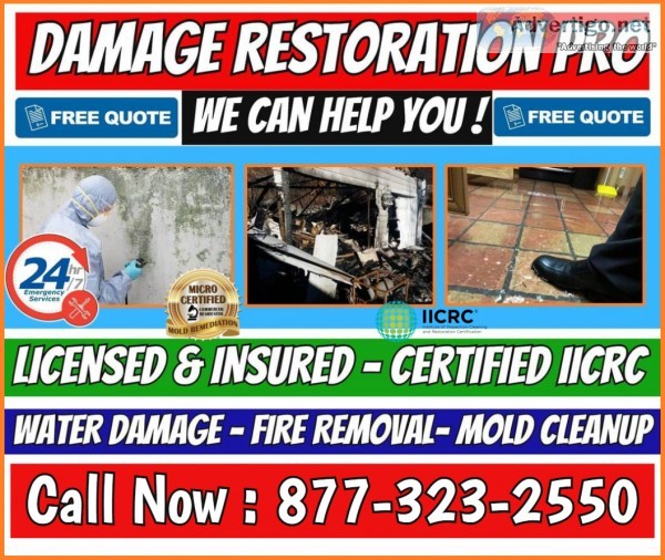 WATER Damage FLOOD MOLD FIRE Get FREE Estimate