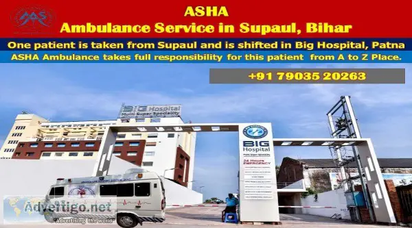 Get Best ICU Installed Ambulance Service in Supaul  ASHA