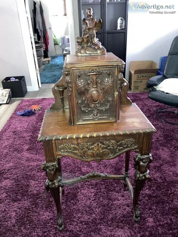 ANTIQUE TELEPHONE TABLE.