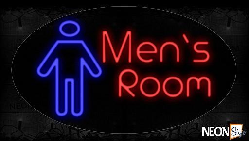 Men&rsquoS Room With Logo Neon Sign