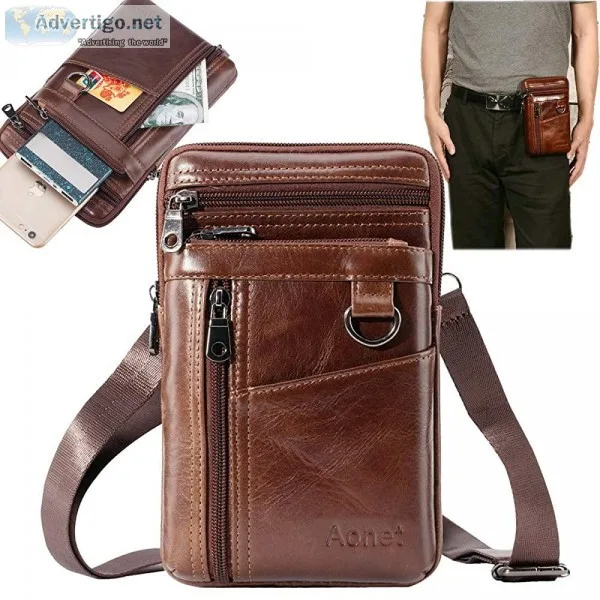 Ubuy UAE Online Shopping For Men s Leather Waist Packs in Afford