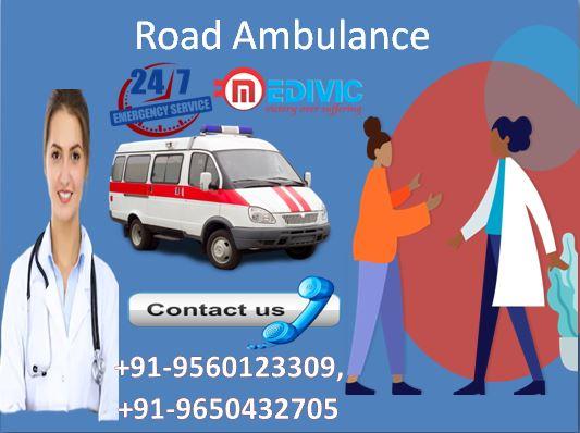 Take High Class Road Ambulance Service in Bhagalpur by Medivic A