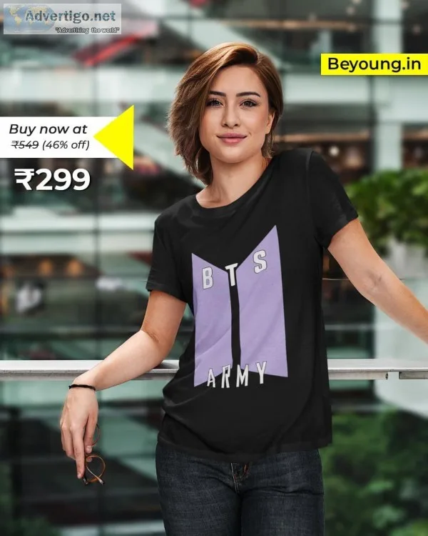 Grab latest and fashionable t shirt for girls at beyoung