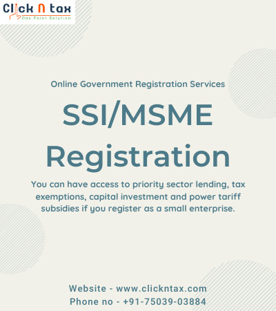MSME Registration Online - SSI Registration Online in India