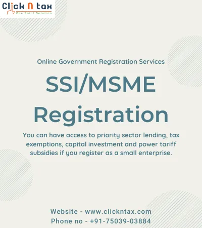 MSME Registration Online - SSI Registration Online in India