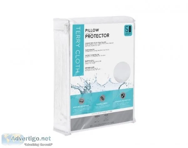 Terry Cloth Pillow Protector - BedBreeZzz