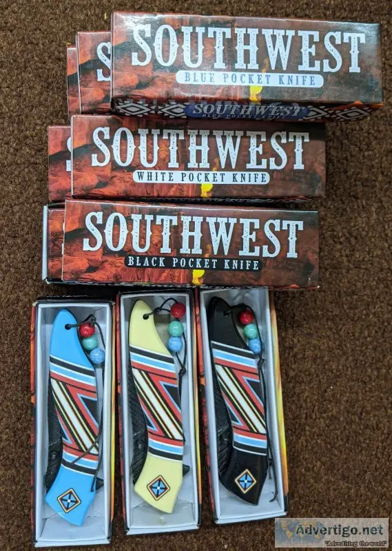 Southwest pocket knife collection set of 3