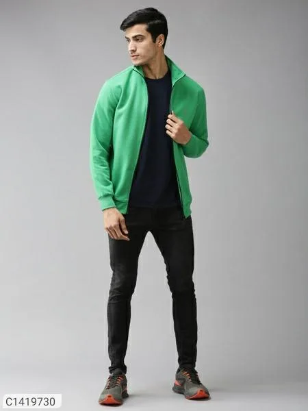 Poly Cotton Fleece Solid Full Sleeves Sweatshirts