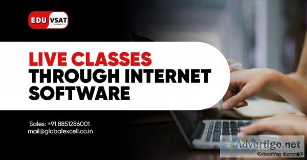 Live classes through internet software- EduVSAT
