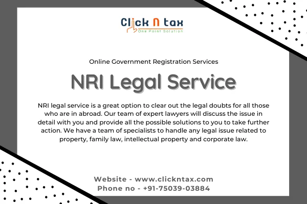 NRI Legal Services in India - NRI Services Law Firm  ClickNtax