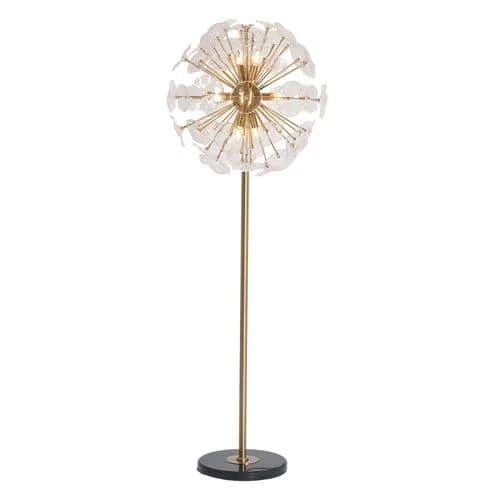 Art Deco Style Gold And Glass Floor Lamp  ChicParadisLux