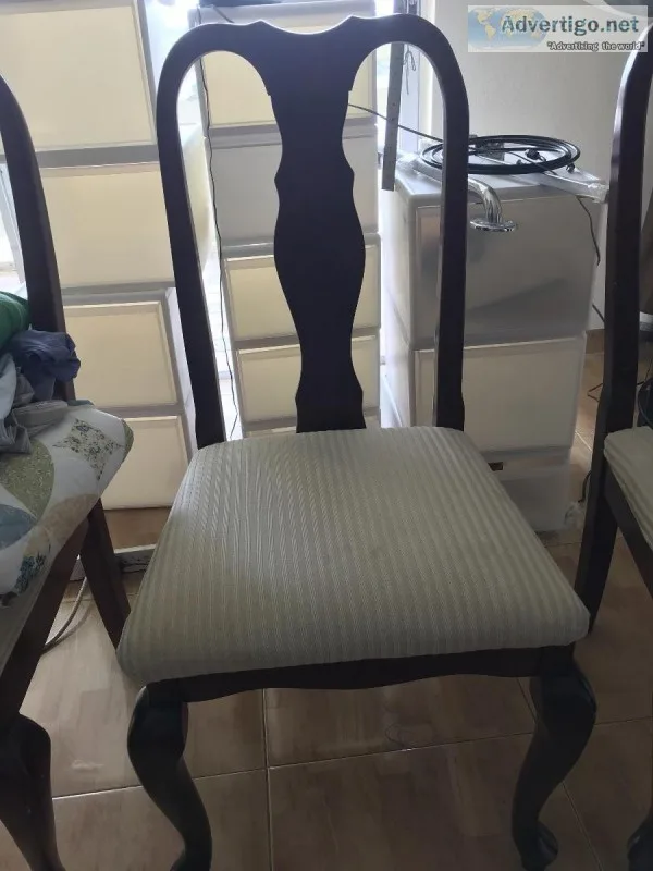 Everything Must Go - 4 Upholstered Beige upholstered chairs in g