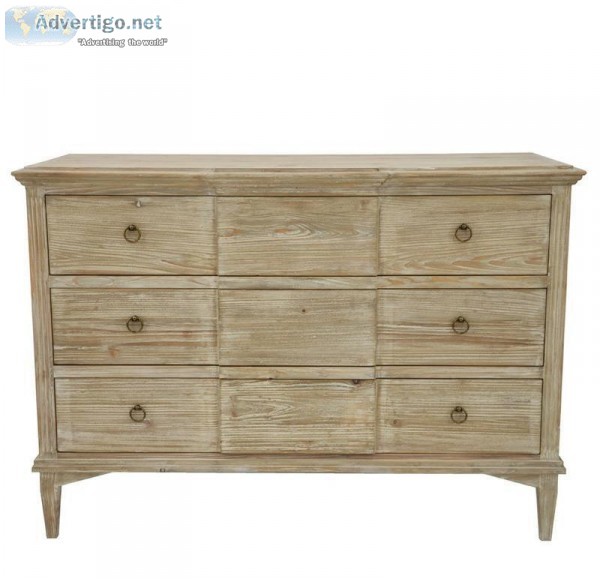 Nancy Oak Chest Wood Dresser - Lillian Home