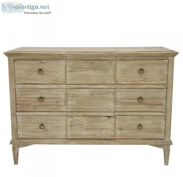 Nancy Oak Chest Wood Dresser - Lillian Home