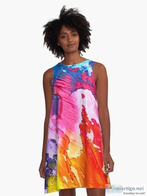 Just Color A-Line Dress