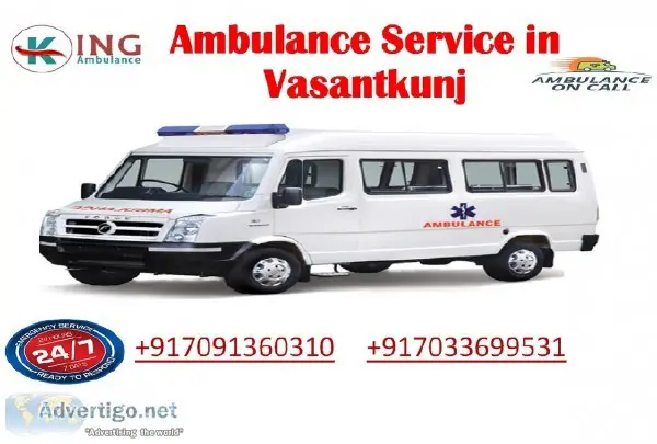 Get Ambulance Service in Vasant Kunj with all Medical Facilities