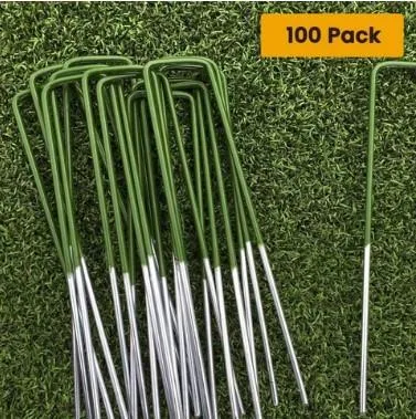 Shop Pack of 100 Synthetic Weed Mat Pins or Pegs With Weedmat.co