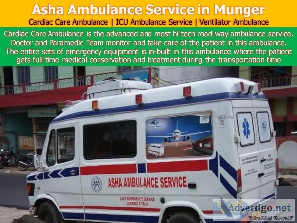 Contact Immediately to Get Ambulance Service in Munger  ASHA AMB