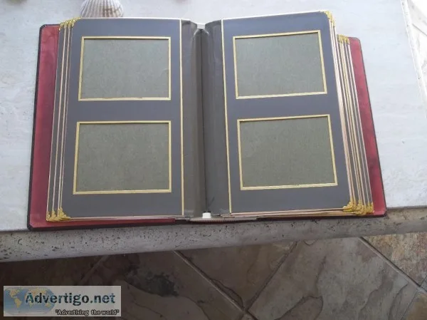 old leather photo album