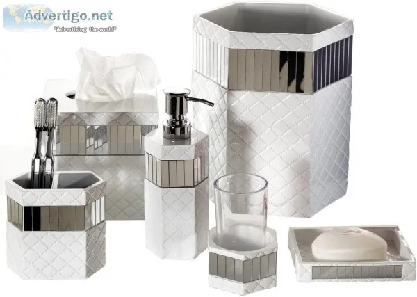 Gold Glass Bath Accessories  Milan Bath Accessories