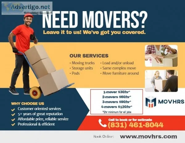 Moving Loading Unloading Call MOVHRS 30hr