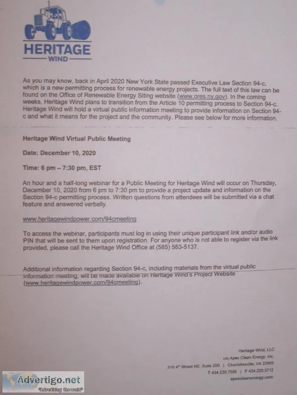 time for a lawsuit against heritage wind l.l.c.