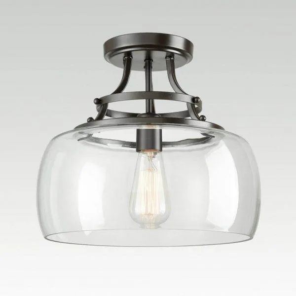 Seeded Glass Moravian Star Flush Mount Ceiling Light
