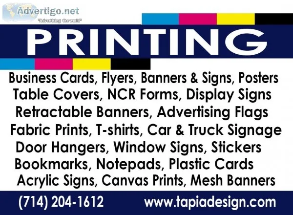 Business Cards -Flyers- Banners- Car Signs-Printing Services
