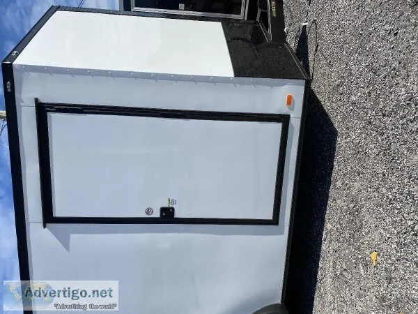 7x14 MotorCycle Pkg Enclosed Covered Wagon Trailer 2021