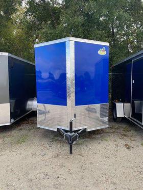 6x12SA Covered Wagon Trailer Blue