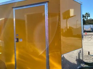2021 Covered Wagon 6x12SA 75&quot Pesky Yellow Enclosed Cargo Tr