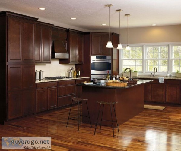 Bring richness to your kitchen with cherry shaker cabinets