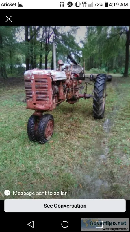 Looking for none running farmall super c or super m tractors