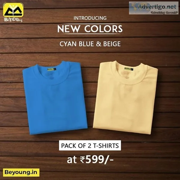 Flaunt new colors for plain t shirts online at beyoung
