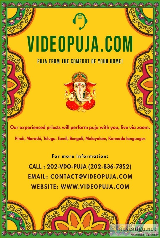 Videopuja - virtual online hindu priest service