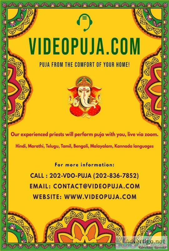 Videopuja - virtual online hindu priest service