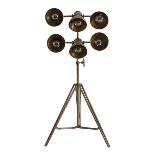 Alloway Aged Gold Tripod Table Lamp  ChicParadisLux