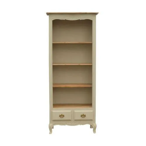 Arambol Carved Bookcase Oak and Cream Home Furniture  ChicParadi