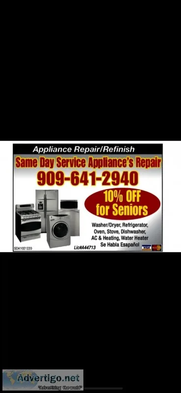 APPLIANCE REPAIR AC and HEATING  ALL MAKES AND MODELS